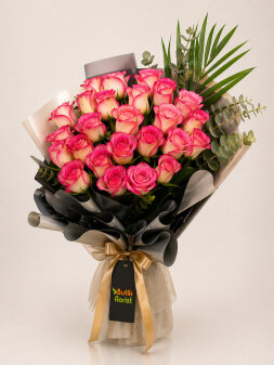 İthal Pembe Gül Buketi